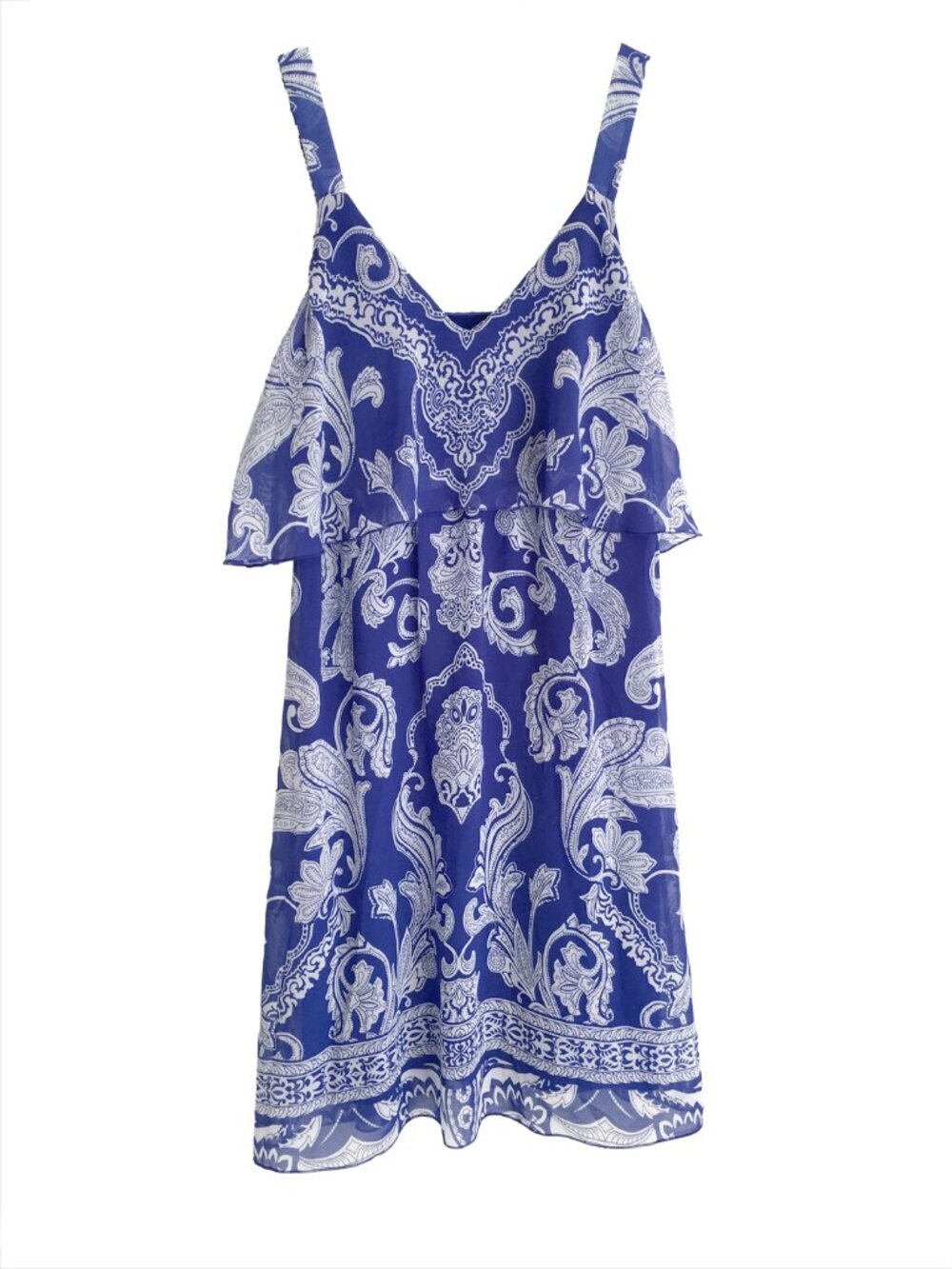 Soma Women's Blue Floral Midi Dress Size M